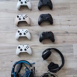 Xbox Controllers and headsets